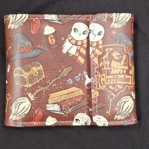 Warner Bros. JK Rowling Harry Potter Gryffindor Leather Purse Zipper Wallet A